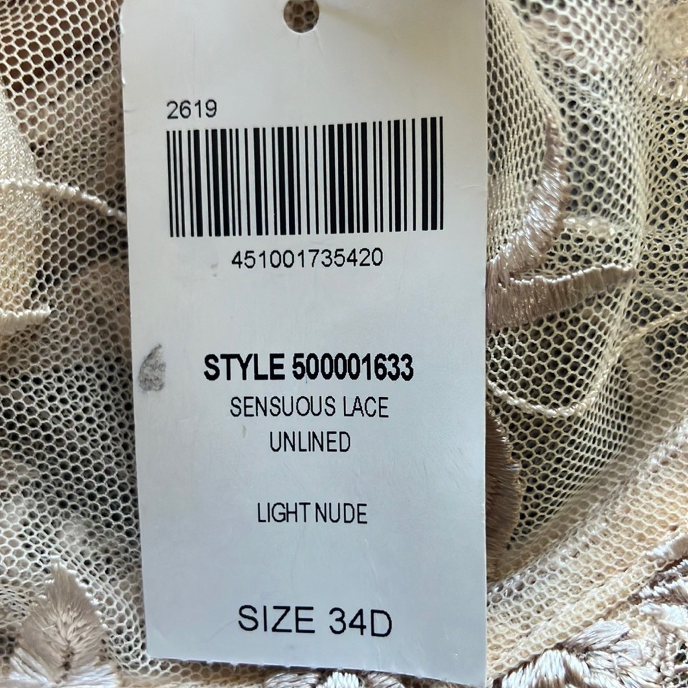 NEW Soma Sensuous Lace Unlined Underwire Bra - 34D - Picture 5 of 7